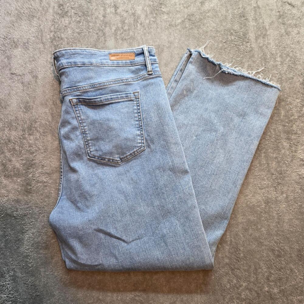 Social Standard Sanctuary High Rise Crop Straight Jeans Womens 16 Light Wash